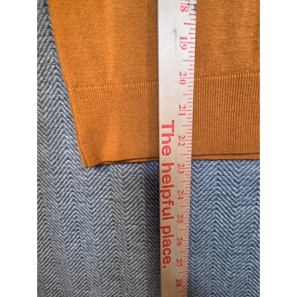 A New Day Burnt Orange Short Sleeve Knit Sweater Crew Neck Top Large